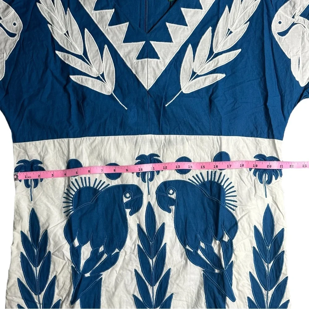 Farm Rio Embroidered Patchwork Maxi Tent Dress Size Large - Picture 15 of 16